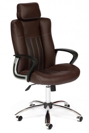 Кресло «Оксфорд» (OXFORD) (Искусственная коричневая кожа + искусственная коричневая перфорированная кожа)