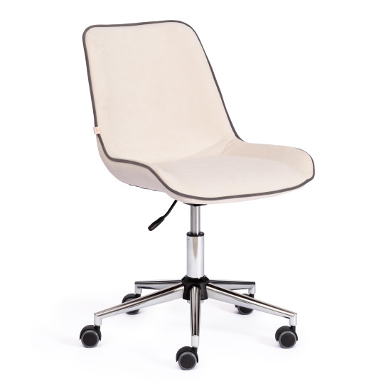 Кресло офисное TetChair «Style» (флок молочный)