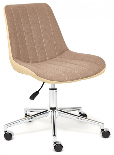 Кресло офисное TetChair «Style» (экошерсть/кож/зам, коричневый/бежевый)
