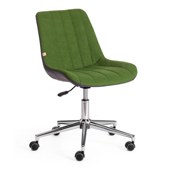 Кресло офисное TetChair «Style» (экошерсть/кож/зам, зеленый/металлик)