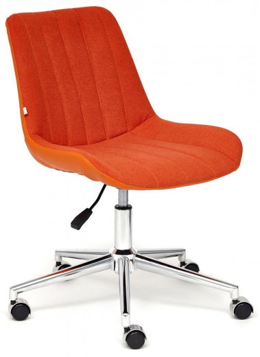 Кресло офисное TetChair «Style» (экошерсть/кож/зам, оранжевый/оранжевый)