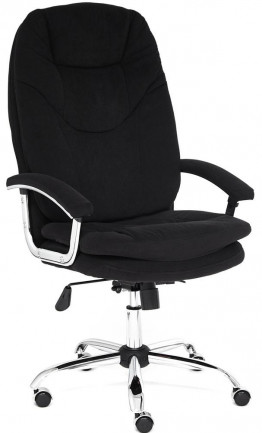 Кресло офисное TetChair «Softy Lux» (флок, черный, 35)