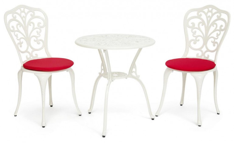 Комплект Secret De Maison «Romance» (стол +2 стула + 2 подушки) (Butter white ( слоновая кость))