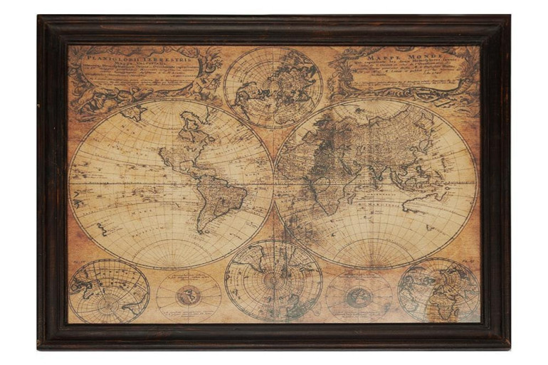 Настенный декор Secret De Maison «Карта мира» 9678 (Коричневый)