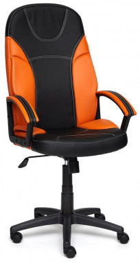 Кресло компьютерное «Твистер» (Twister orange) (Искусственная черная кожа + искусственная оранжевая кожа)
