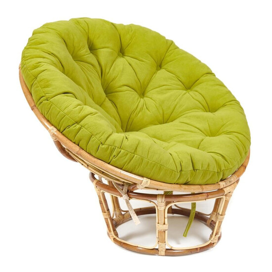 Кресло из ротанга «Папасан Эко Скин» (Papasan Eco Skin 23/01 Natural натуральный)+Подушка (старт)