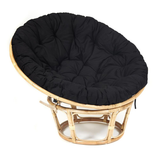 Кресло из ротанга  «Папасан Эко Скин» (Papasan Eco Skin 23/01) + Подушка (черная)
