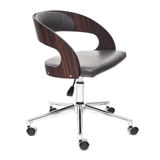 Кресло офисное TetChair «Jazz» (палисандр, кож/зам, черный)