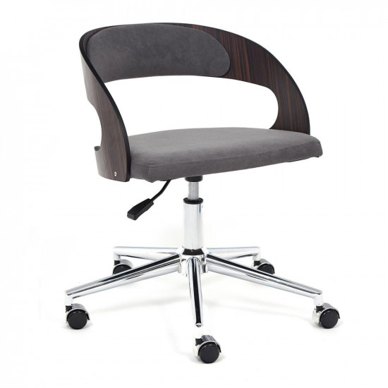 Кресло офисное TetChair «Jazz» (палисандр, флок , серый)