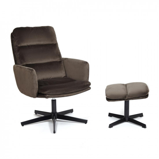 Кресло «Alfred» с банкеткой (mod.DM7574-1) (коричневый)