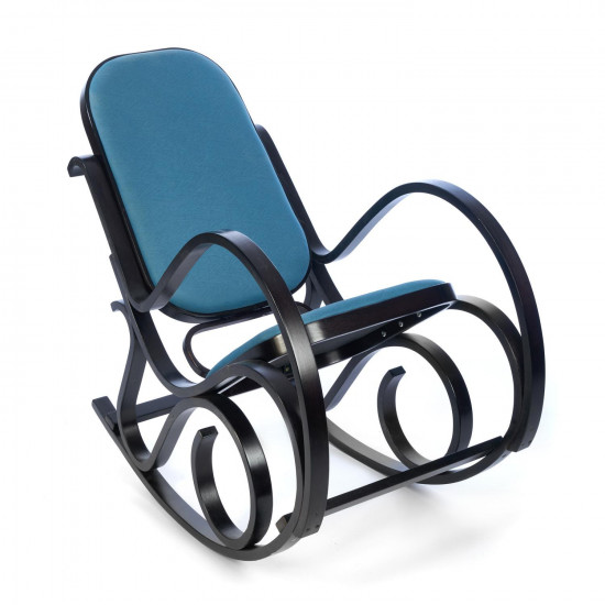 Кресло-качалка (mod. AX3002-2) (Венге/ткань голубая)