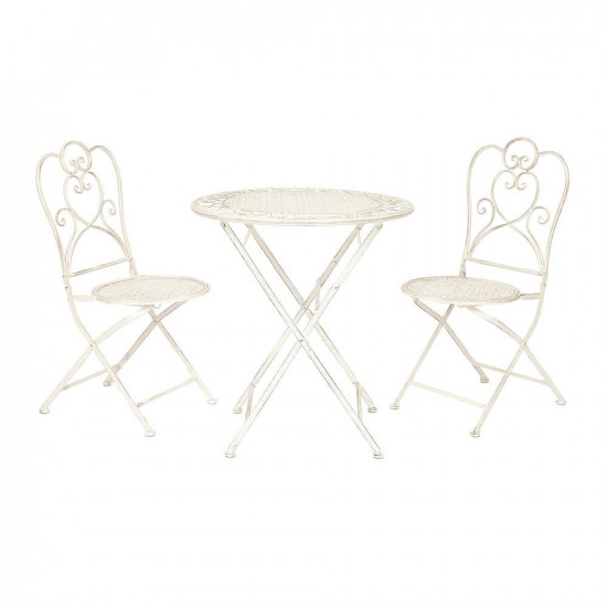 Комплект (стол + 2 стула) Secret de Maison Amante (mod. PL08-6573) (Античный белый)