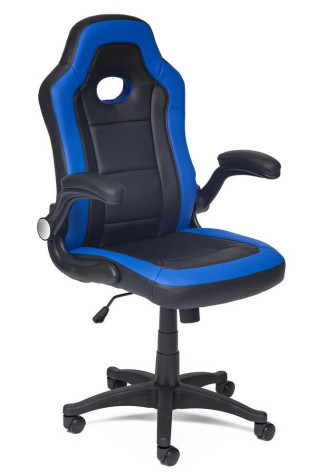 Кресло «Дентон» (Denton) (Чёрно-синяя искусственная кожа)