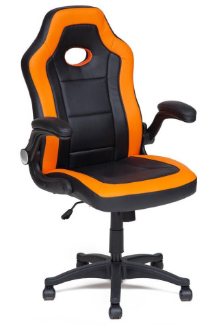 Кресло «Дентон» (Denton) (Чёрно-оранжевая искусственная кожа)