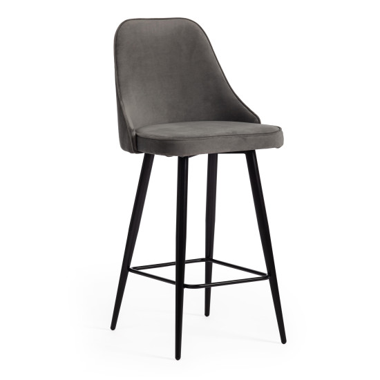 Стул барный «Kish» (mod. 714) (серый barkhat 26/черный)