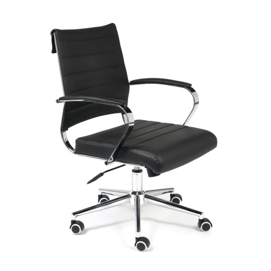 Кресло офисное «City low» (кож/зам, черный)