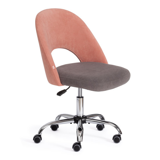 Кресло LATINA (флок, розовый/серый, 137/29)