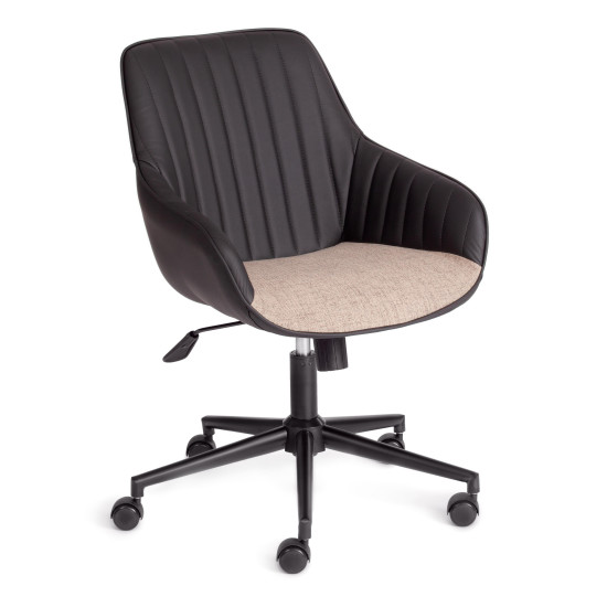 Кресло DUBLIN (кож/зам/ткань, коричневый, 36-36/foster 04)