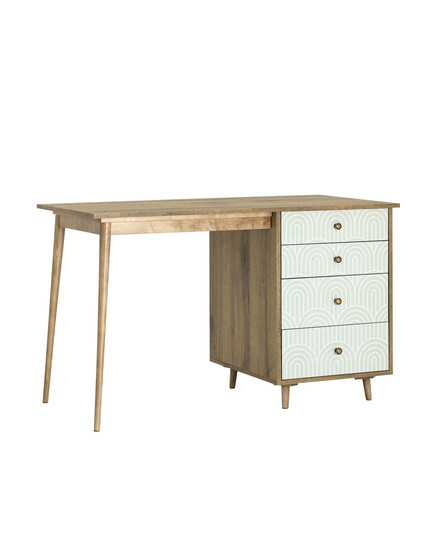 Стол рабочий Berber принт 34 с большой тумбой