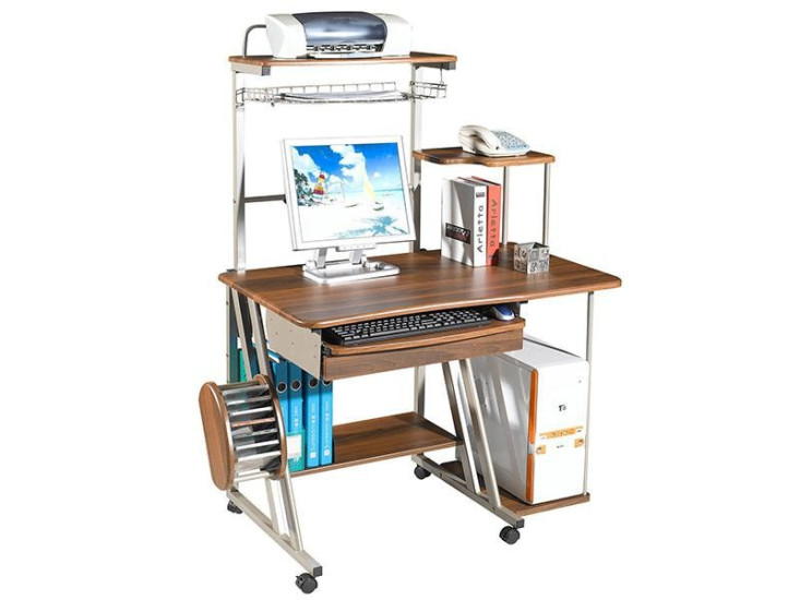 Компьютерный стол со стеллажом ST-D300LCD (Серебро)