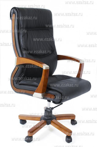 Кресло из кожи «Импрэза» (Impreza) (Натуральная чёрная кожа)