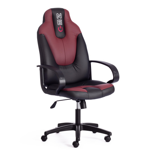 Кресло компьютерное «Neo 1» (кож/зам, черный/бордо)