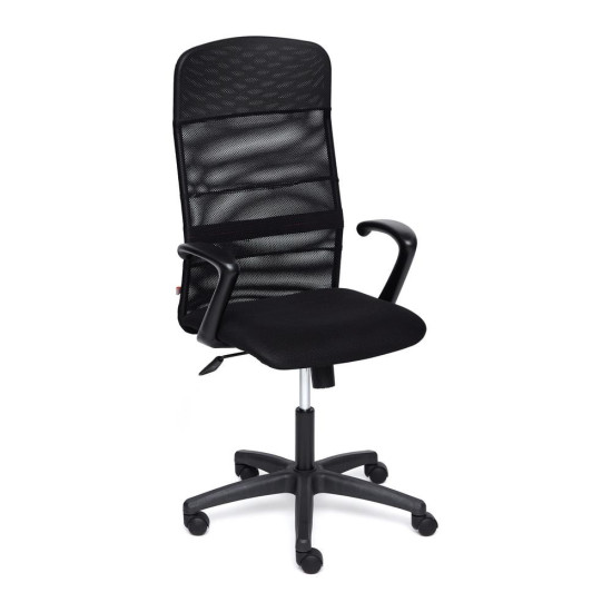 Кресло «Basic» (Черная искусственная кожа + сетка)
