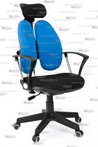 Ортопедическое кресло «Бруно» (Bruno) (Сине-чёрная ткань)