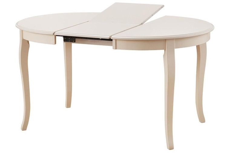 Стол обеденный раздвижной белый «Милано» (Milano) (Ivory white (слоновая кость)