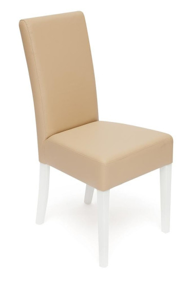 Стул с мягким сиденьем и спинкой «Ditta» (Дитта) (Бежевая экокожа)