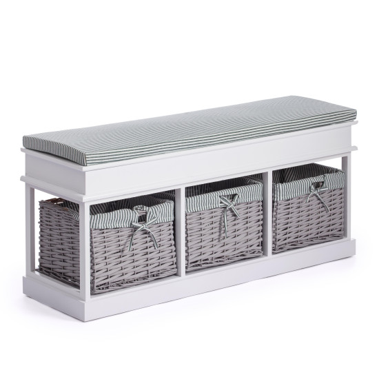 Обувница с 3-я корзинами и ящиком Secret De Maison SEIGE белый (Белый)