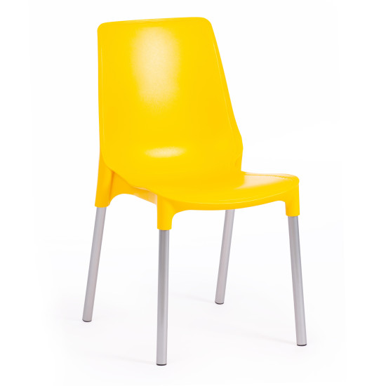 Стул GENIUS (mod 75) (желтый/ножки хром)