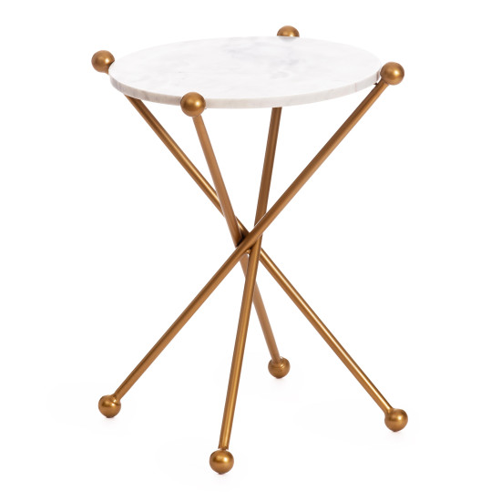 Столик кофейный Secret De Maison TRIXY ( mod. 19993 ) (алюминиевый сплав/мрамор/золотой)