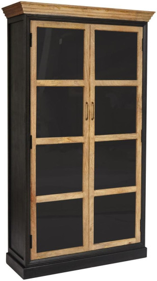 Шкаф книжный Secret de Maison «Black Label» (mod. DA-2289) (черный/натуральный)