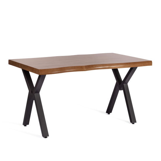 Стол EFFRON (mod. 1412) ЛДСП+меламин/металл,  140 х 80 х 75 см, walnut (орех)/чёрный