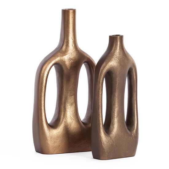 Набор ваз Secret De Maison HENIYA ( mod. LS-0071 )  металл: аллюминий, 14 х 5 х 30см, 11 х 4 х 25 см, золотой