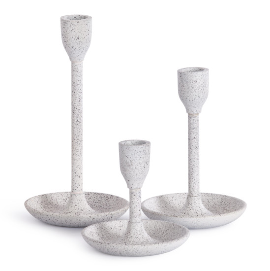 Набор подсвечников Secret De Maison KLEV ( mod. LS-0072 )  металл: аллюминий, 10 х 10 х 20см, 10 х 10 х 15 см, 10 х 10 х 12 см, серебряный