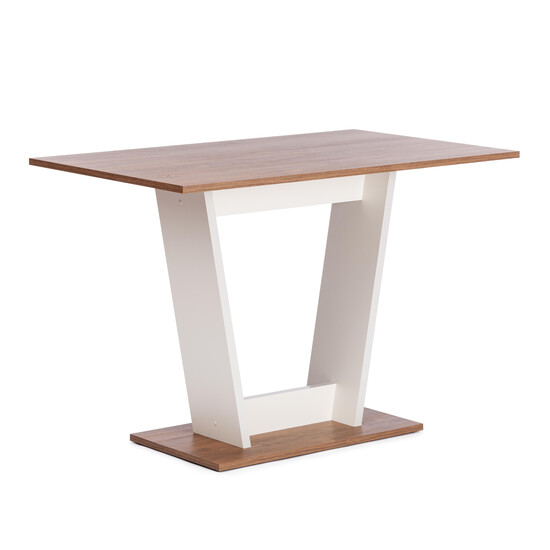 Стол обеденный TIBI L нераздвижной ЛДСП (18 мм), 68,6 х 110 х 75 см, Дуб Канзас/Пепел