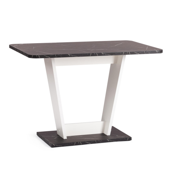 Стол обеденный TIBI нераздвижной ЛДСП, 68,6 х 110 х 75 см, Мрамор черный/Белый