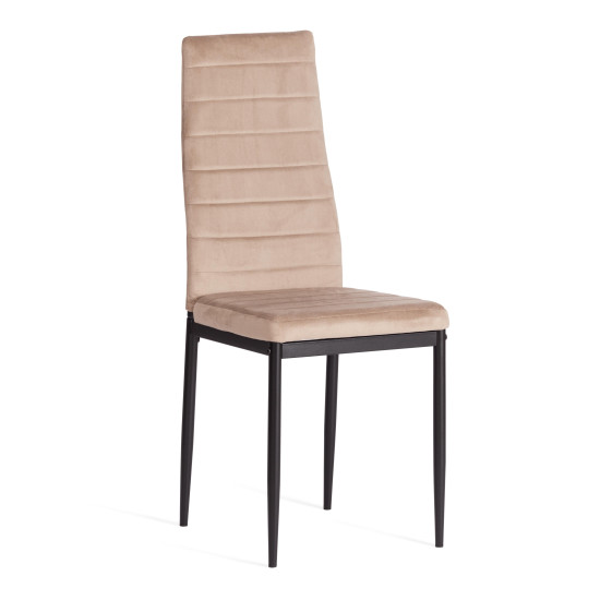 Стул Easy Chair (mod. 24-1) металл, вельвет, 49 х 41 х 98 см, Beige (бежевый) HLR8 / черный