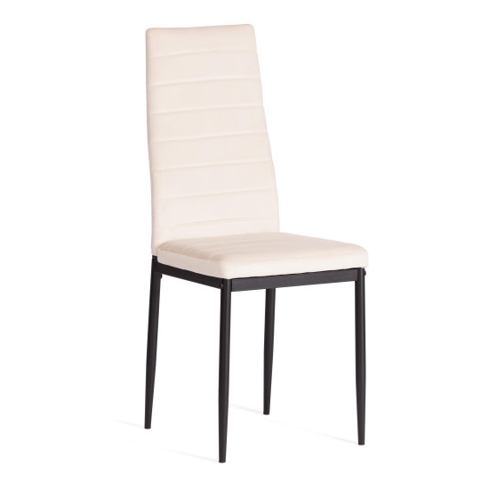 Стул Easy Chair (mod. 24-1) металл, вельвет, 49 х 41 х 98 см, light beige (светло-бежевый) HLR2 / черный