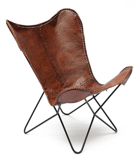 Кресло Secret De Maison «Ньютон» (Newton) 3034 со съемным чехлом из натуральной кожи (Коричневый «Лофт»)