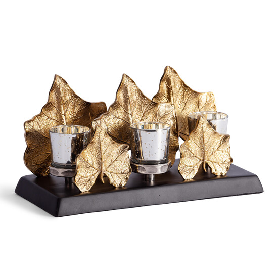 Подсвечник Secret De Maison MAPLE2 ( mod. 9374 ) алюминиевый сплав, 40,5x16,5x17,75 см, золотой, черный/gold, black powder coated