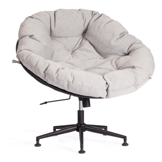 Кресло CLOUDE рогожка/металл, 97х98х90-96см, серо-бежевый, 3M 16/2