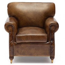 Кресло Secret De Maison «Бронко» (Bronco) 1192 из натуральной кожи (Античный тёмный)