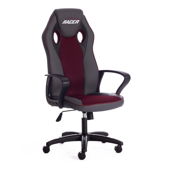 Кресло компьютерное TetChair «Racer» (металлик/бордо)