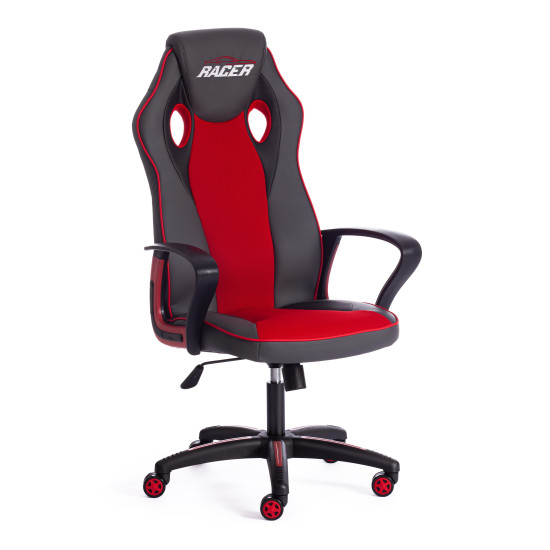 Кресло компьютерное TetChair «Racer» (металлик/красный)