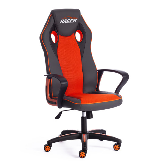Кресло компьютерное TetChair «Racer» (металлик/оранжевый)