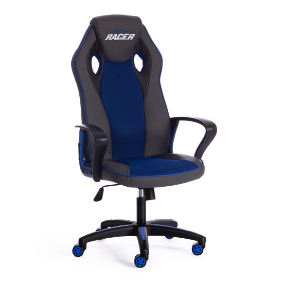 Кресло компьютерное TetChair «Racer» (металлик/синий)