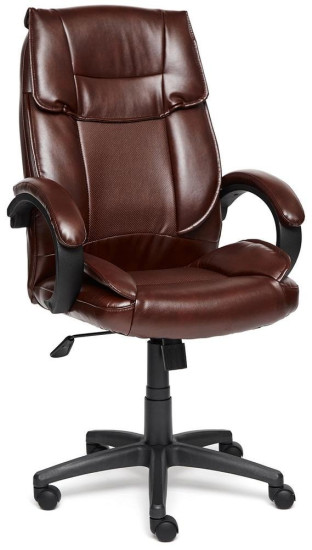Кресло компьютерное TetChair «Ореон» (Oreon) (Искусств. коричн. кожа 2 TONE + Искусств. коричн. перфор. кожа 2 TONE)